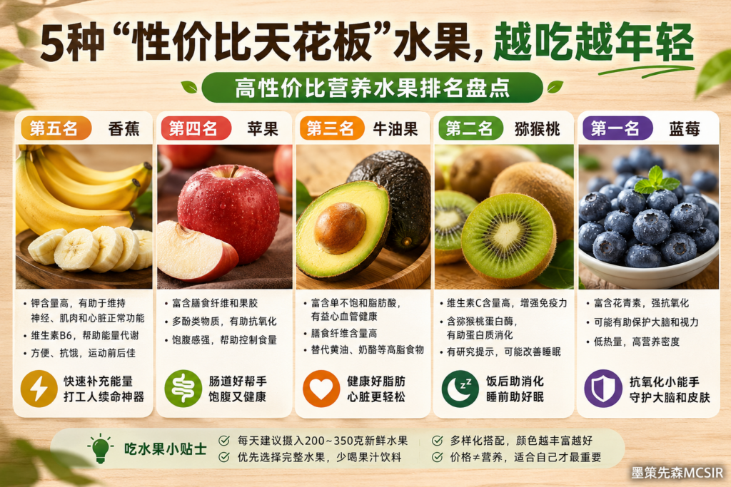 水果不是越贵越健康：营养师更看重这5种
