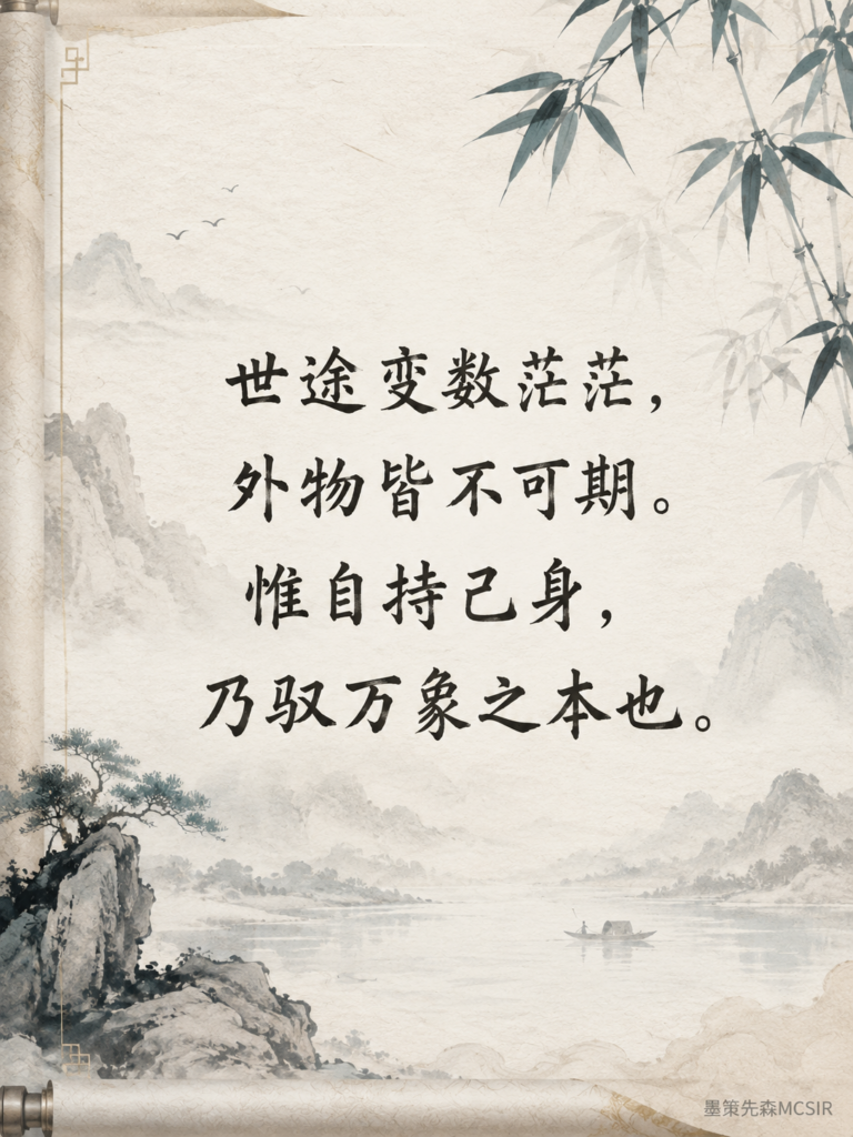人生最大的清醒:控制不了世界,就先练出一个强大内核-墨策先森MCSIR