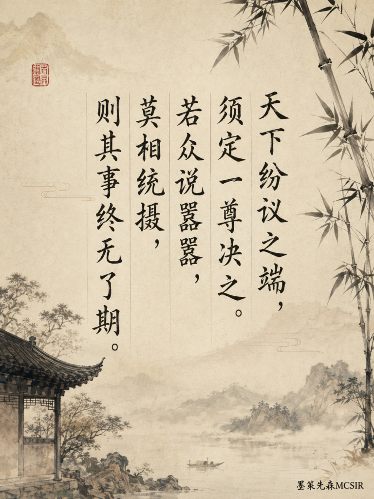 众说纷纭不可怕,可怕的是没人敢做最后决定-墨策先森MCSIR