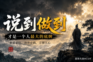 真正靠谱的人,都有一个共同点:说到做到-墨策先森MCSIR