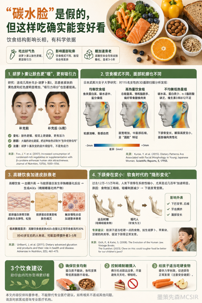 吃什么真的会写在脸上:4条被科学研究证实的饮食规律