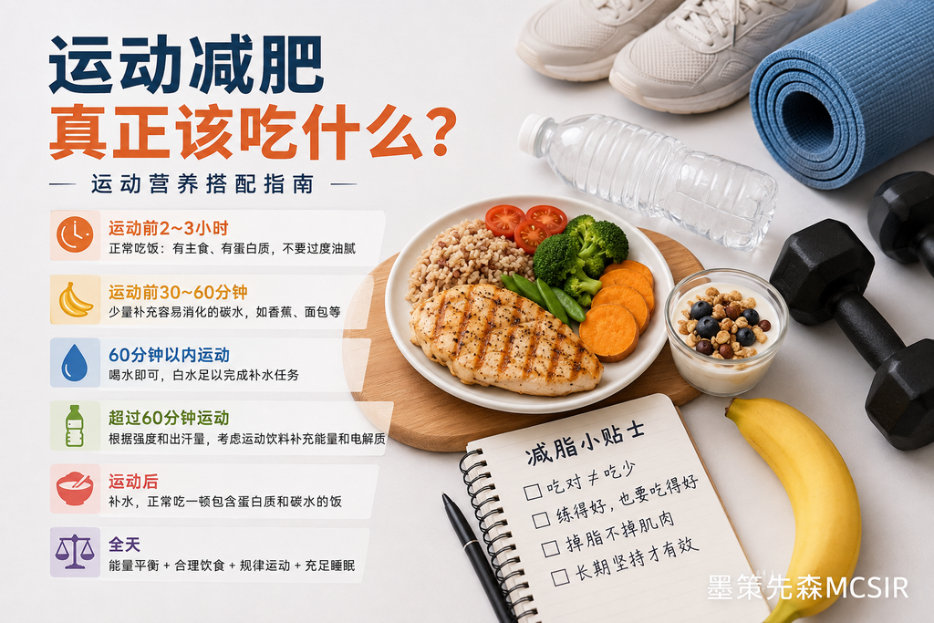 运动前吃什么、运动后怎么吃?最实用的减脂饮食指南