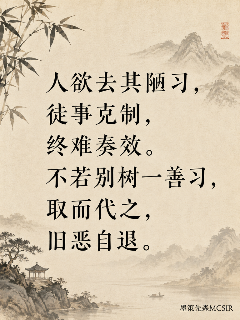 戒掉坏习惯最狠的方法,不是克制,而是替代-墨策先森MCSIR