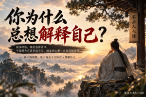 你为什么总想解释自己?答案可能比你想象得更扎心-墨策先森MCSIR