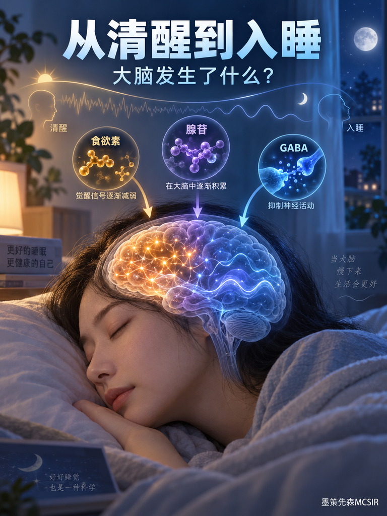 大脑从清醒到入睡,身体在经历了什么?
